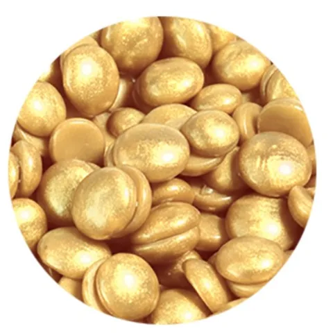 Gold hard wax beans, colour swatch