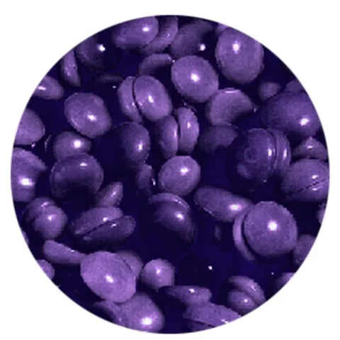 Lavender hard wax beans, colour swatch