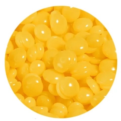 Orange hard wax beans, colour swatch